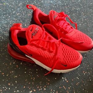 Nike Air Max 270 Bright Red with Black Accents